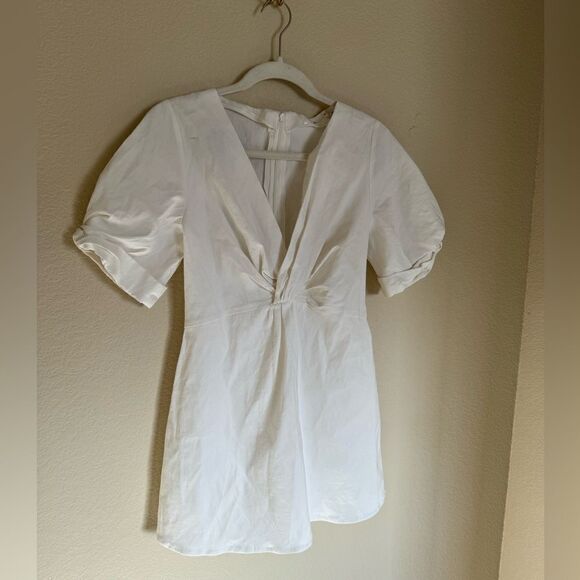 A.L.C Twist Front Mirren Mini Dress Sz 8 White - Picture 2 of 10